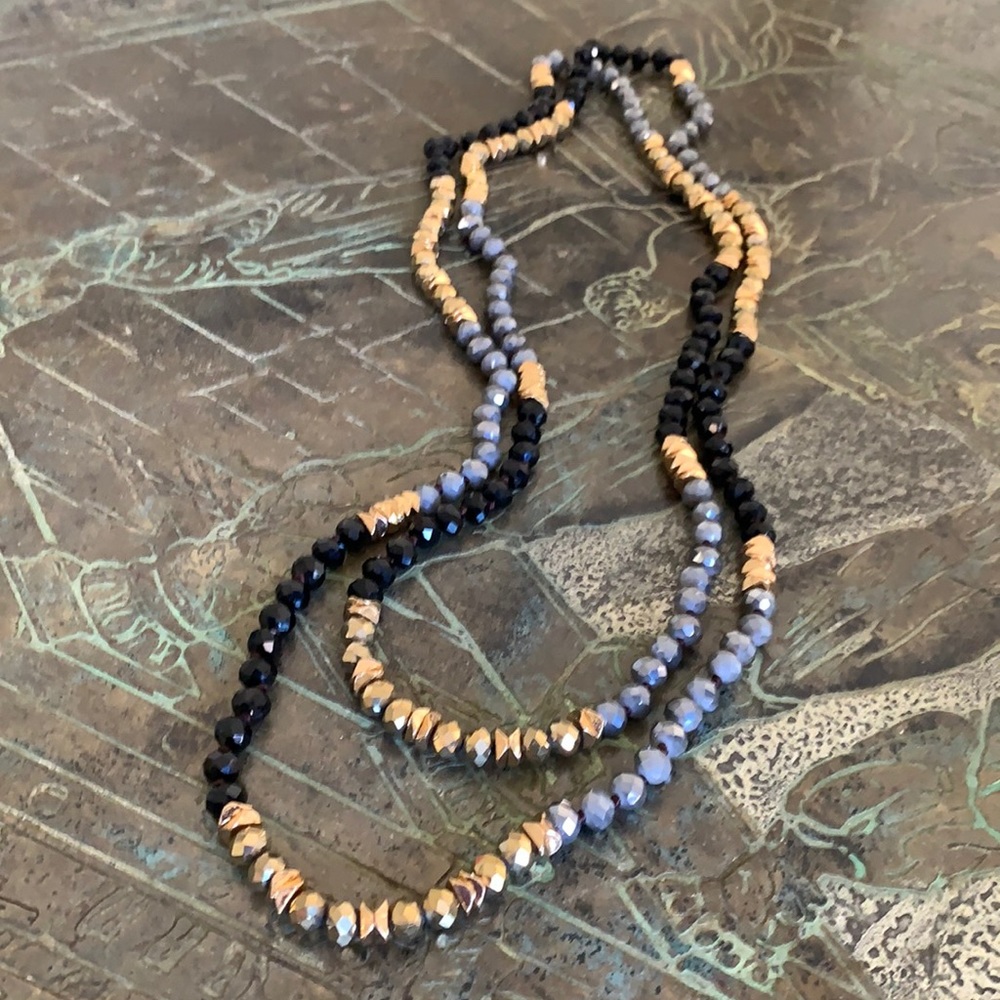 Hand knotted crystal necklace